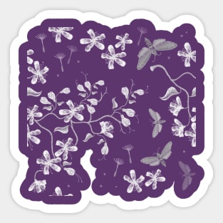 Embroidery flower seamless pattern Sticker